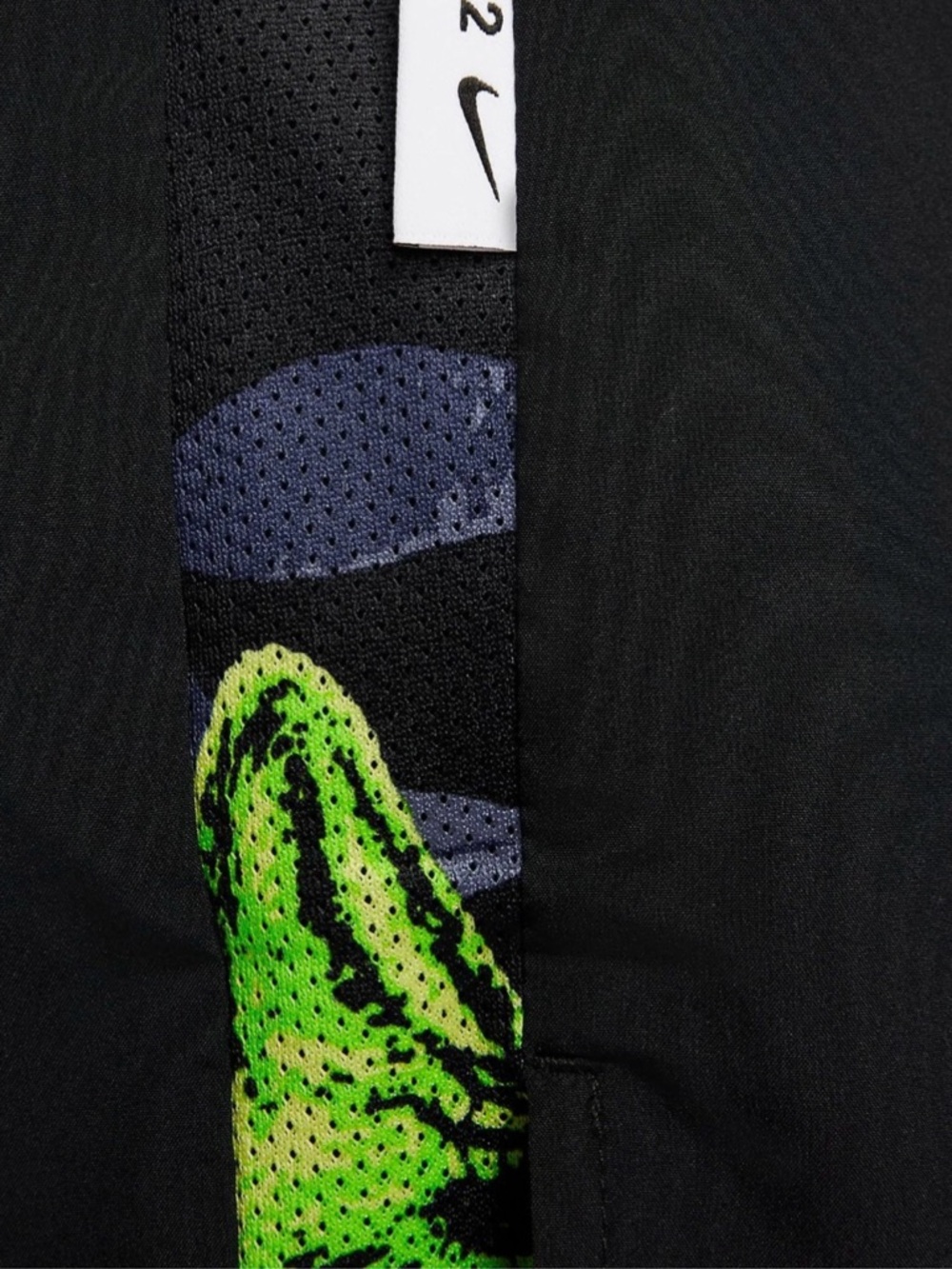 Nike Black Challenger Athletic Shorts with Neon Green Trim - Picture 7 of 11